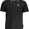 FILA BLACK SHORT SLEEVED POLO SHIRT