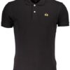 LA MARTINA BLACK SHORT SLEEVED POLO SHIRT