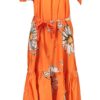DESIGUAL LONG DRESS ORANGE