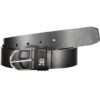 TOMMY HILFIGER BLACK LEATHER BELT