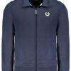 GIAN MARCO VENTURI BLUE ZIP-UP SWEATSHIRT